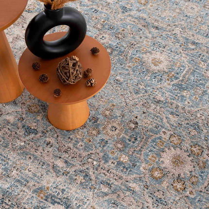 Anana Silver Blue & Beige Area Rug - Clearance Rugs TriadCommerceInc