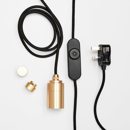Oblo Plug-In Pendant Light in Brass Home Decor > Lighting > Ceiling Lights > Pendant Lights TriadCommerceInc