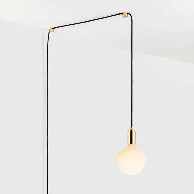Enno Plug-In Pendant Light in Brass Home Decor > Lighting > Ceiling Lights > Pendant Lights TriadCommerceInc Brass
