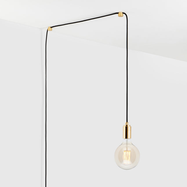 Gaia Plug-In Pendant Light in Brass Home Decor > Lighting > Ceiling Lights > Pendant Lights TriadCommerceInc Brass