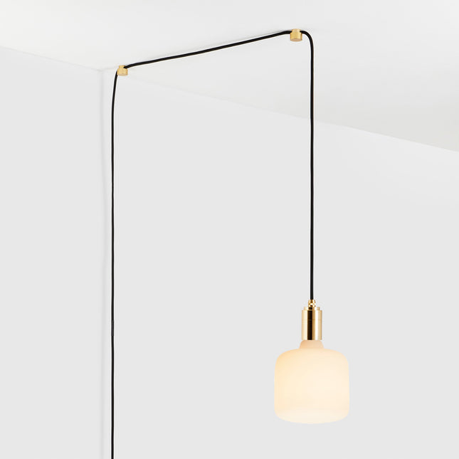 Oblo Plug-In Pendant Light in Brass Home Decor > Lighting > Ceiling Lights > Pendant Lights TriadCommerceInc Brass