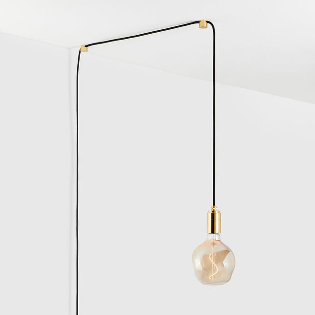 Voronoi I Plug-In Pendant Light in Brass Home Decor > Lighting > Ceiling Lights > Pendant Lights TriadCommerceInc Brass