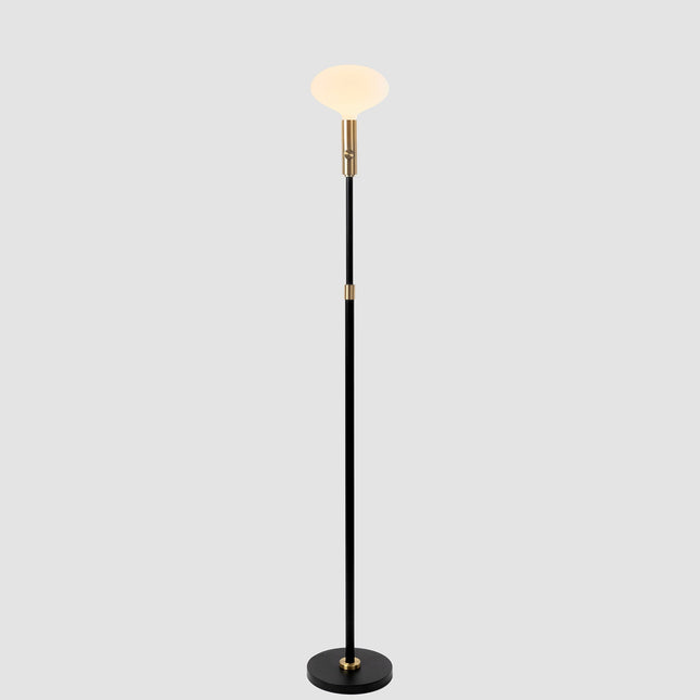 Poise Adjustable Floor Lamp in Brass + Oval II Floor Lamps TriadCommerceInc Brass
