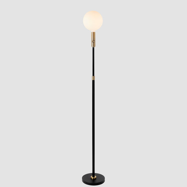 Poise Adjustable Floor Lamp in Brass + Sphere V Floor Lamps TriadCommerceInc Brass