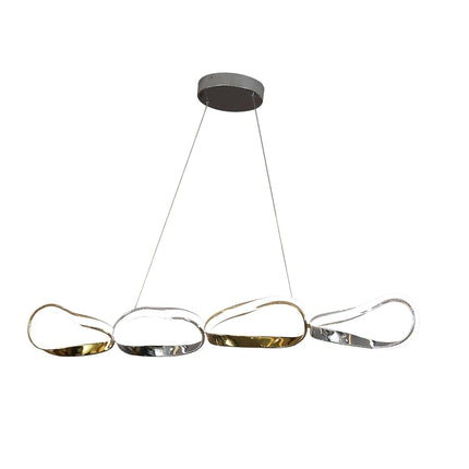 Prague Horizontal Chandelier // Gold & Chrome Chandeliers TriadCommerceInc   