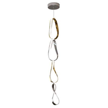 Prague Vertical Chandelier // Gold & Chrome Chandeliers TriadCommerceInc   