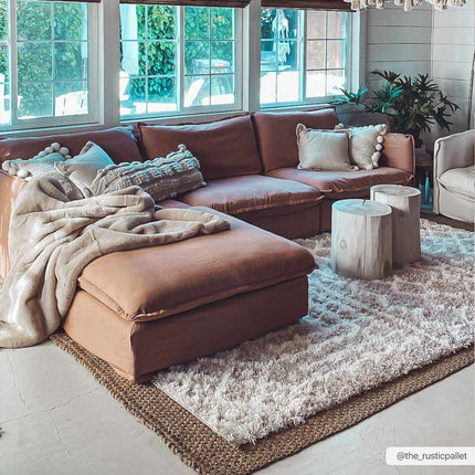 Prompton Cream Plush Area Rug Rugs TriadCommerceInc