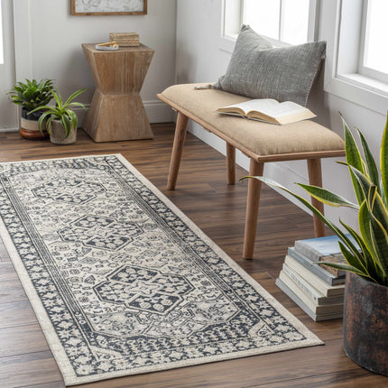 Cabacungan Cream & Gray Washable Area Rug Rugs TriadCommerceInc