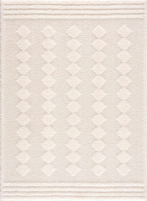 Hija Cream High-Low Area Rug Rugs TriadCommerceInc