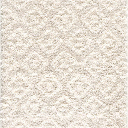 Eivin Cream Diamonds Plush Rug Rugs TriadCommerceInc 2'7" x 7'3" Runner