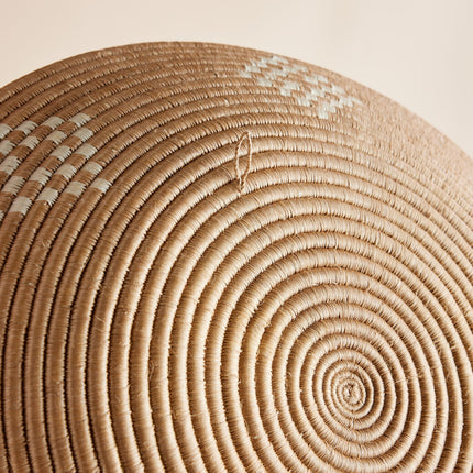 Blonde Rwanda Ivory Diamond Wall Basket Wall Basket TriadCommerceInc