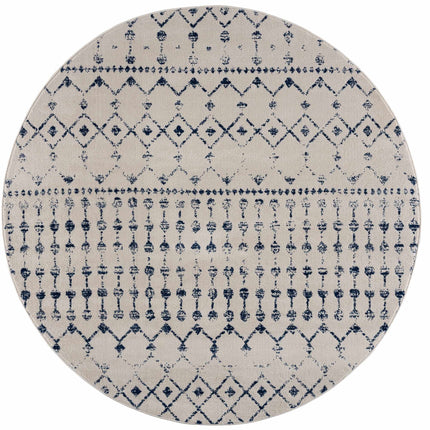 Tigrican Blue 2332 Area Rug Rugs TriadCommerceInc 6'7" Round
