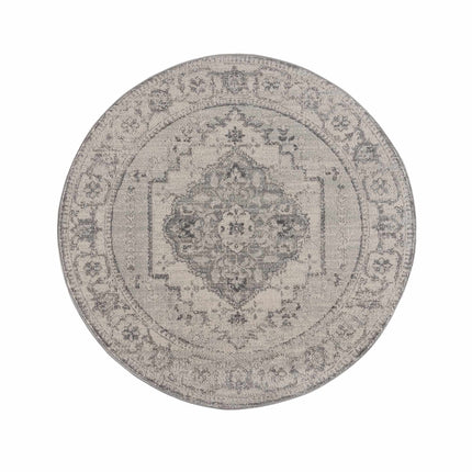Tigried Ivory & Gray 2315 Area Rug - Clearance Rugs TriadCommerceInc 7'10" Round