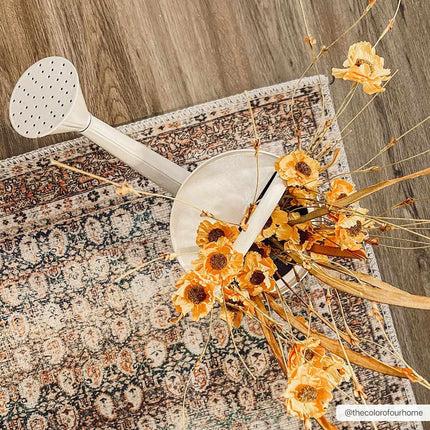 Rust Maligaya Distressed Washable Area Rug - Clearance Rugs TriadCommerceInc