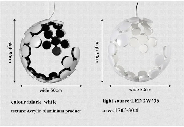 Creative Moon Pendant Lamp Pendants TriadCommerceInc   