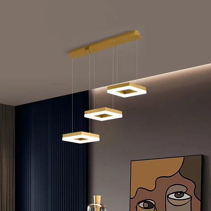 Nordic Single Head Pendant Lamp Pendants TriadCommerceInc Gold-Square Warm White 