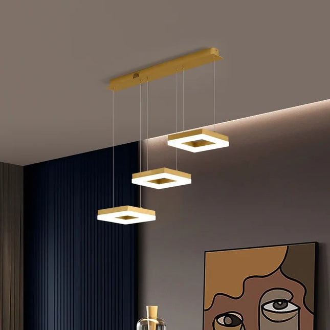 Nordic Single Head Pendant Lamp Pendants TriadCommerceInc Gold-Square Warm White 