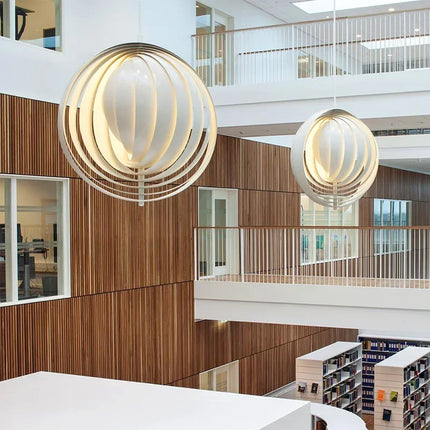 Danish Verpanon Moon Bar Pendant Light Pendants TriadCommerceInc White-D35cm Tricolor Light NO RC 