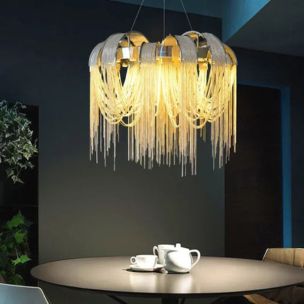 Luxury Tassel Chain Chandelier Chandeliers TriadCommerceInc   