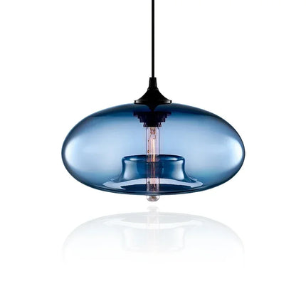 Nordic Hanging Spherical Light Fixtures Pendants TriadCommerceInc Sky Blue  
