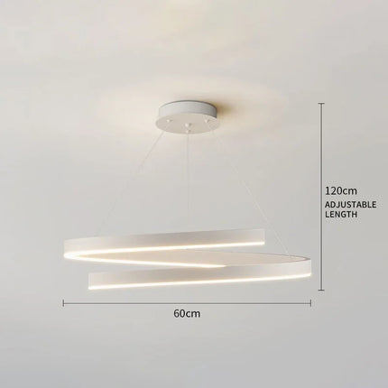 Modern Minimalist Nordic Chandelier Chandeliers TriadCommerceInc Not Moon Style - White Infinite Dimming | 60CM | 110V 