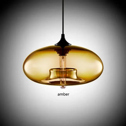 Nordic Hanging Spherical Light Fixtures Pendants TriadCommerceInc Amber  