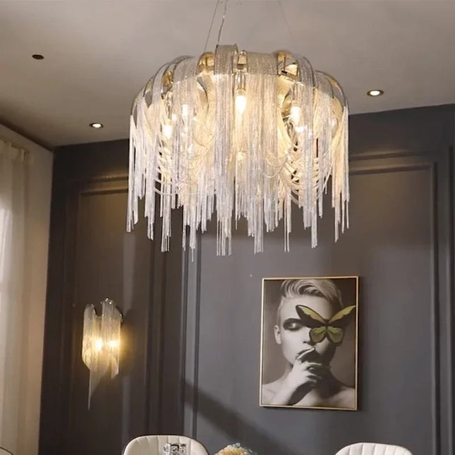 Luxury Tassel Chain Chandelier Chandeliers TriadCommerceInc   
