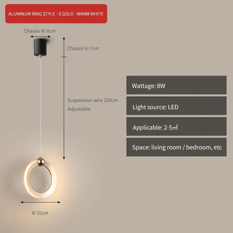 Modern Minimalist Wall Chandelier Chandeliers TriadCommerceInc S-Golden 10CM Warm Light 