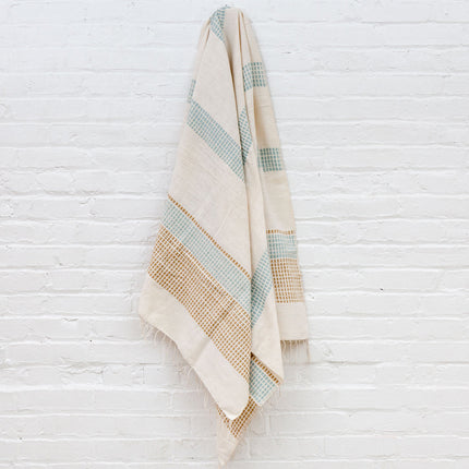 Camden Cotton Bath Towel Bath Towels & Washcloths TriadCommerceInc Azure and Sand  