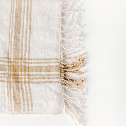 Cabin Hatch Cotton Throw Blanket Blankets TriadCommerceInc Beige  