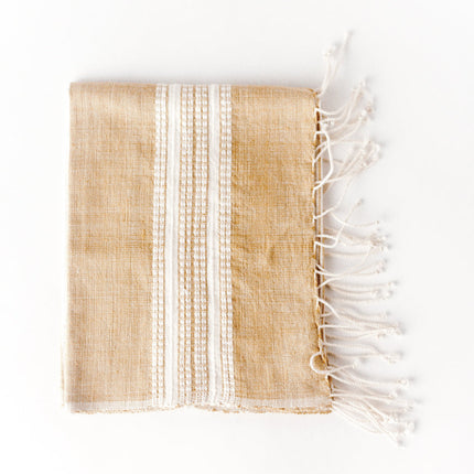 Aden Cotton Hand Towel Kitchen Towels TriadCommerceInc Beige with Natural