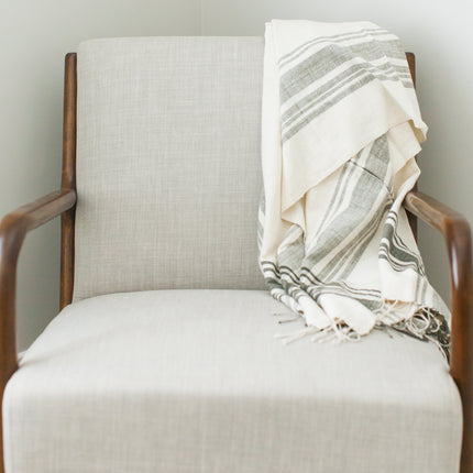 Cabin Hatch Cotton Throw Blanket Blankets TriadCommerceInc Grey  