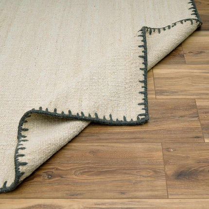 Ayumu Off White Hand Woven Wool Area Rug Rugs TriadCommerceInc