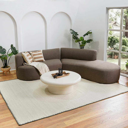 Ayumu Off White Hand Woven Wool Area Rug Rugs TriadCommerceInc