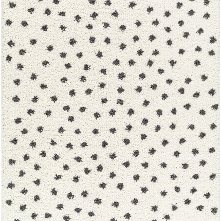 Chaia Dotted Black & White Plush Rug Rugs TriadCommerceInc
