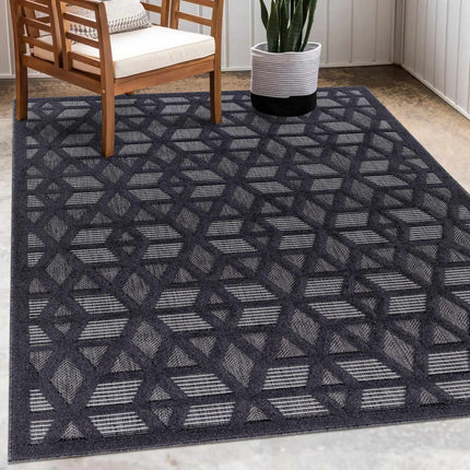 Nuri Black Outdoor Rug Rugs TriadCommerceInc