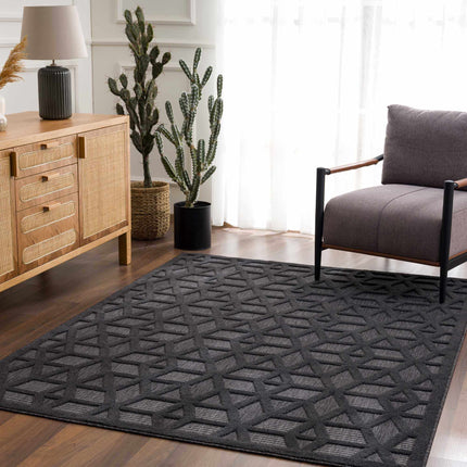 Nuri Black Outdoor Rug Rugs TriadCommerceInc