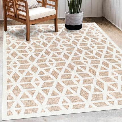 Nuri Tan Outdoor Rug Rugs TriadCommerceInc