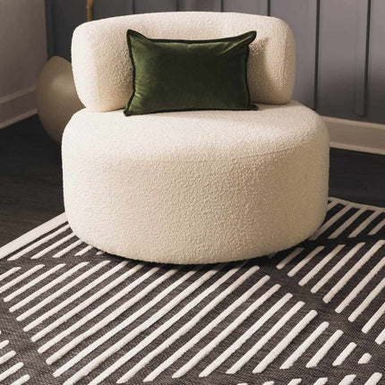 Anah 3D Black Outdoor Rug Rugs TriadCommerceInc