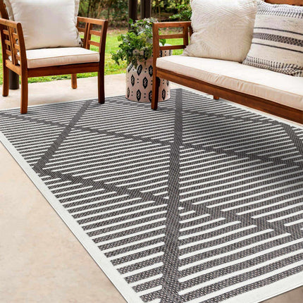 Anah 3D Black Outdoor Rug Rugs TriadCommerceInc