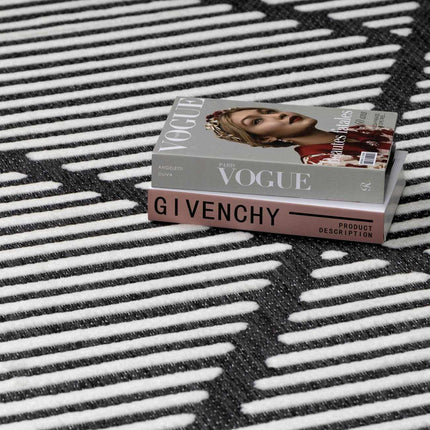 Anah 3D Black Outdoor Rug Rugs TriadCommerceInc