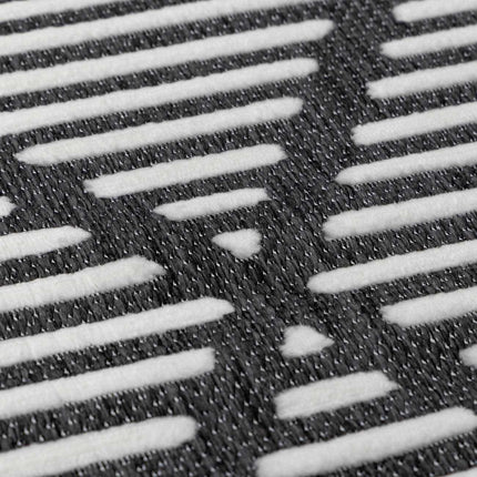 Anah 3D Black Outdoor Rug Rugs TriadCommerceInc 5'3" x 7' Rectangle
