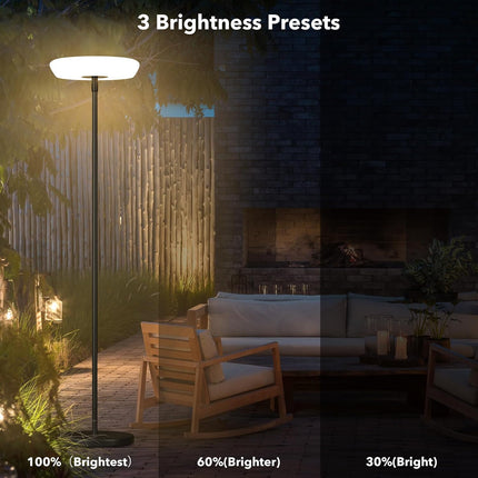 Minimalist Solar Powered Outdoor Floor Lamp Floor Lamps TriadCommerceInc
