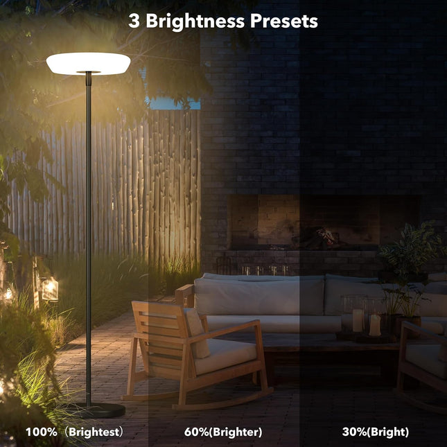 Minimalist Solar Powered Outdoor Floor Lamp Floor Lamps TriadCommerceInc