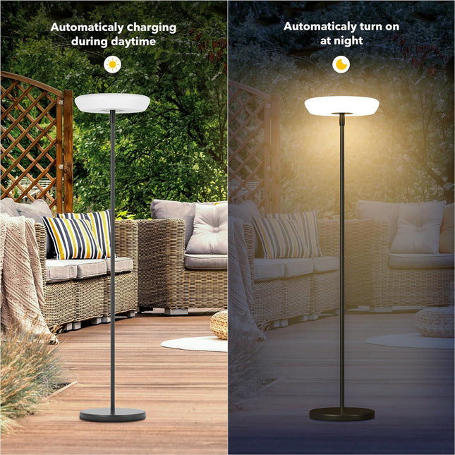 Minimalist Solar Powered Outdoor Floor Lamp Floor Lamps TriadCommerceInc