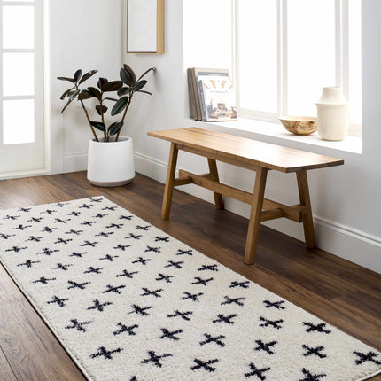 Bede Washable Swiss Cross Rug - 9x12 Clearance Rugs TriadCommerceInc