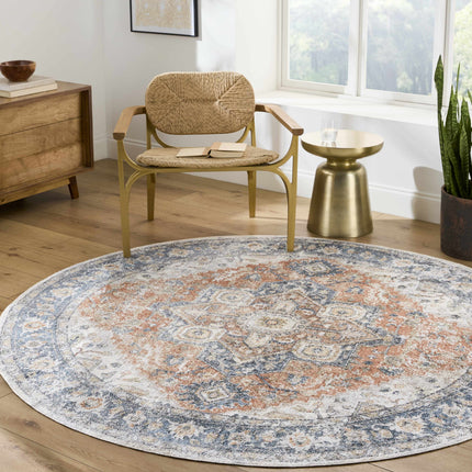 Ezri Rust Washable Area Rug Rugs TriadCommerceInc