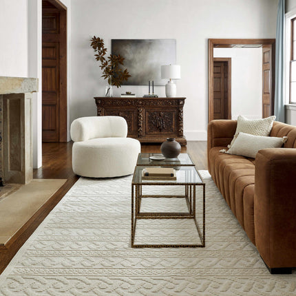 Fadey White 3D Washable Rug Rugs TriadCommerceInc