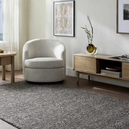 Sevan Black Wool Area Rug Rugs TriadCommerceInc