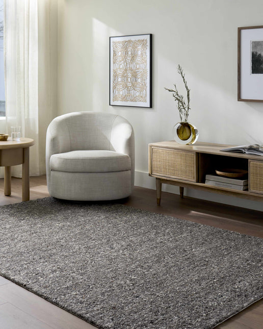 Sevan Black Wool Area Rug Rugs TriadCommerceInc